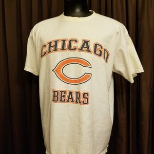 NFL Chicago Bears SS T Shirt White Orange Blue XL